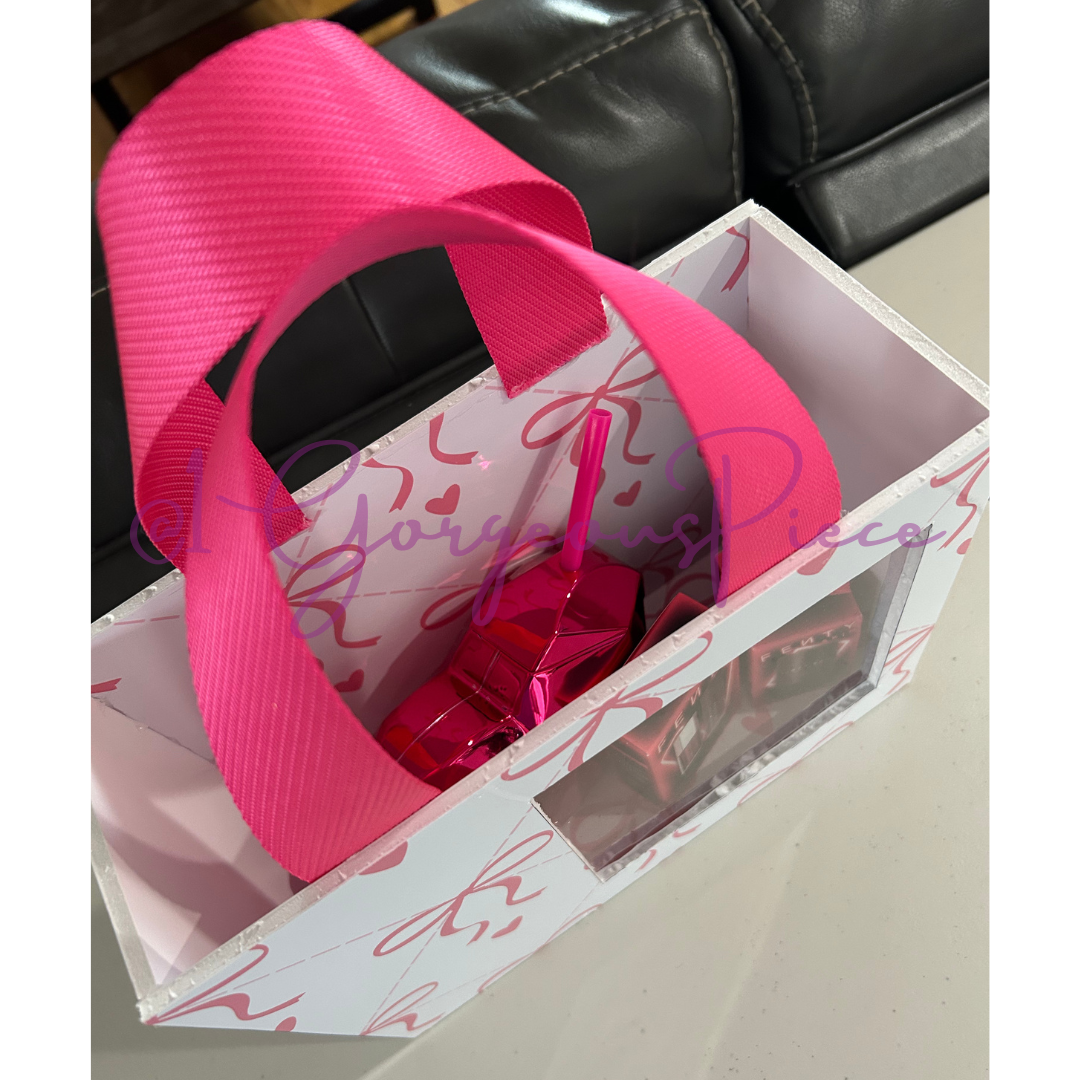 Customized Foam Board Purse Gift Bag with Peek-A-Boo Window & Straps