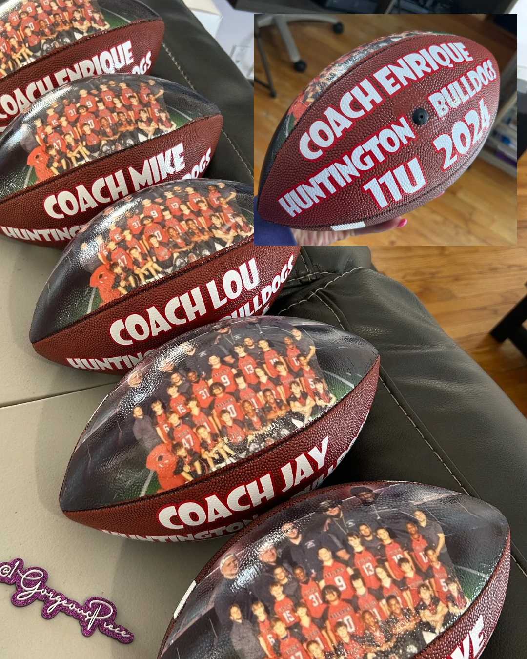Custom Photo Football (single panel design)